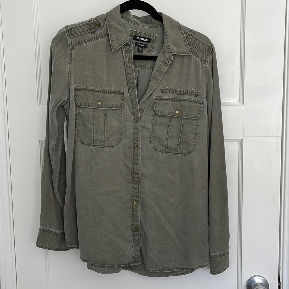 Express Boyfriend Long Sleeve Top